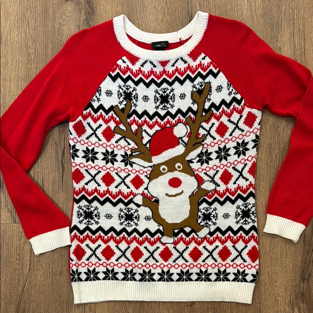 Rue21 Red Reindeer Sweater